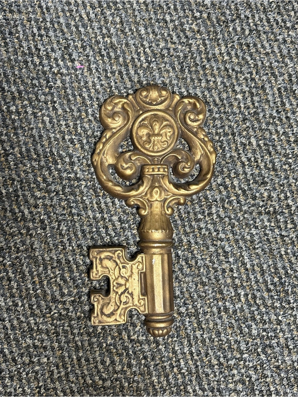 Ornate Gold Decorative Wall Key Accent